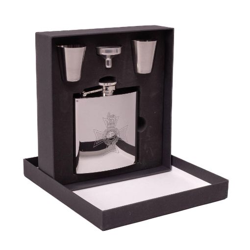 Picture of The Light Dragoons Metal Hip Flask - 6oz with Filler & 2 Cups